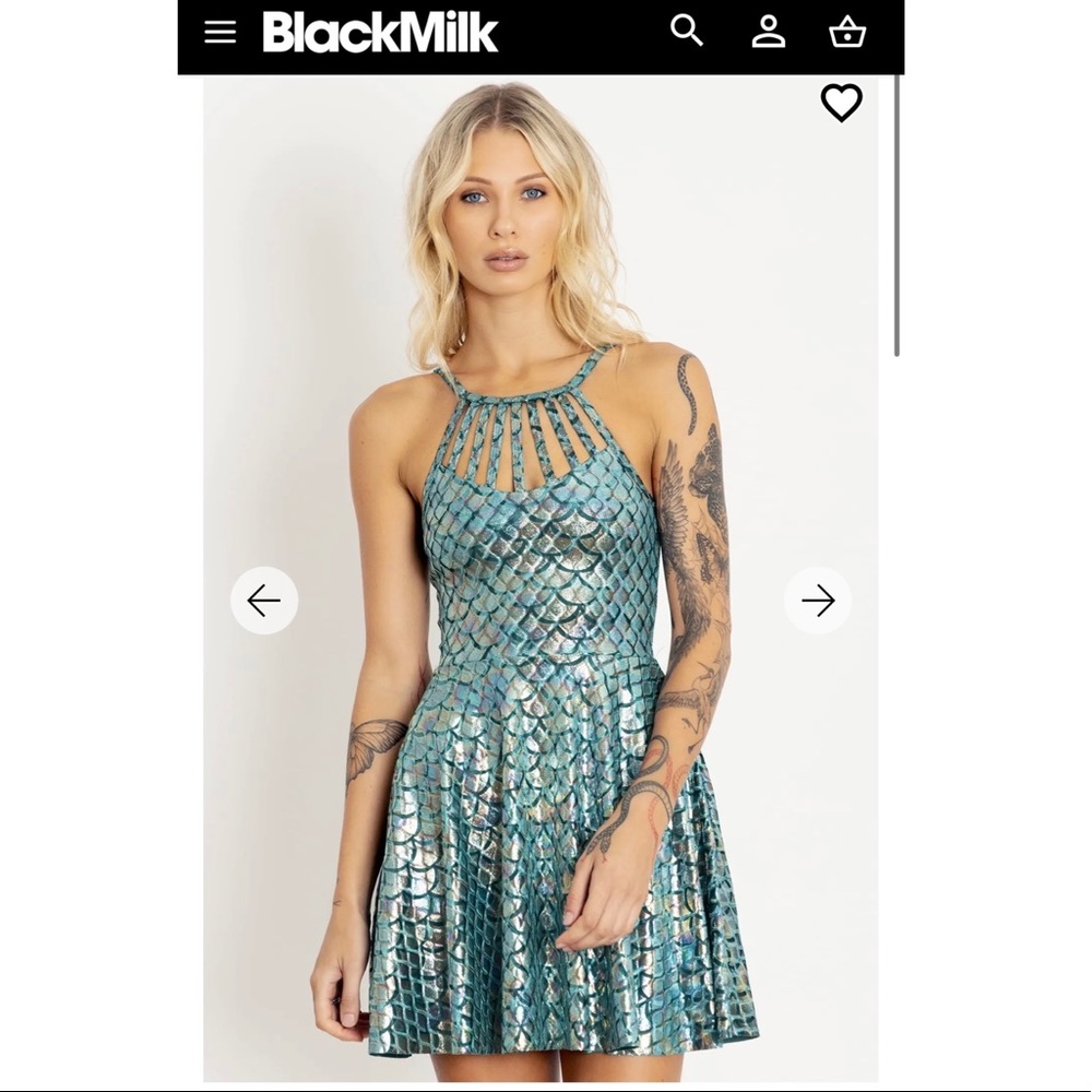 BlackMilk Mermaid Ocean Velvet Dress